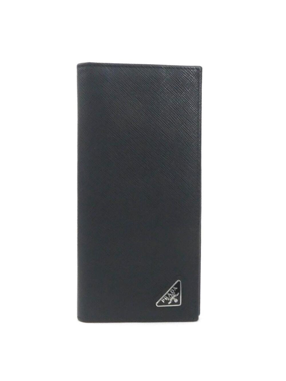 Auth Prada Bifold Long Wallet Black #373580P28B